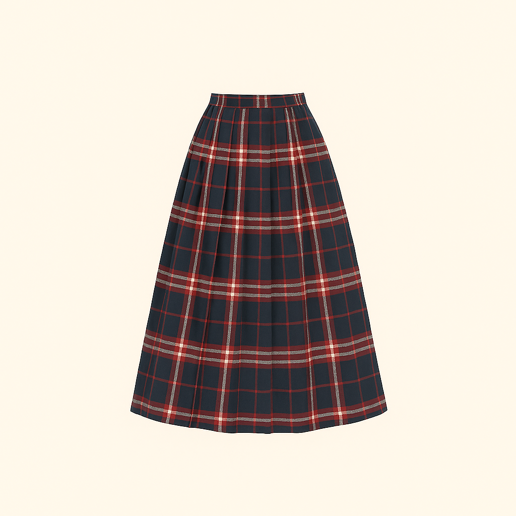 Designer (6) School Long Skirt For Girls, Navy, For Grade 1 to Grade 3 - Image 1