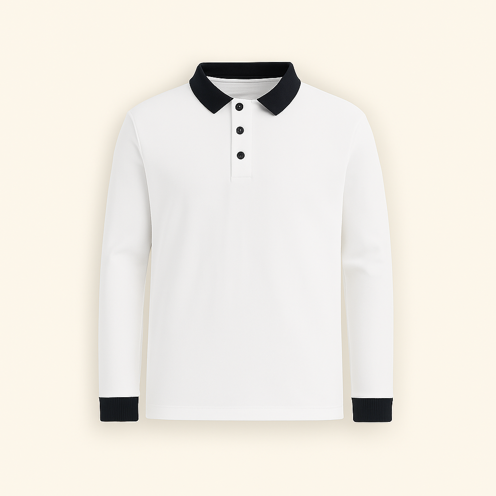Designer (7) Formal T-Shirt Long Sleeve For Boys, White, For All Gardes - Image 1
